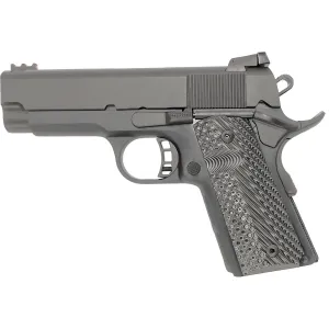 Armscor Rock Ultra CS-L Combo, 1911, Semi-automatic, Metal Frame Pistol, Compact, 9MM, 3.6 in Barrel, Steel, Parkerized Finish, Black, G10 Grips, Adjustable Sights, 8 Rounds, 1 Magazine, Drop-in 22TCM9R Accessory Barrel 56633