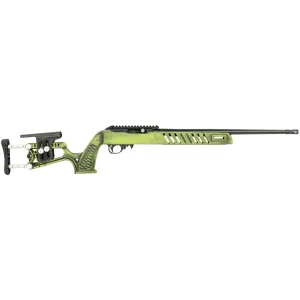 Black Rain Ordnance BRO23081403 Professional 22 LR 10+1 18.50 in barrel, Optics Mount, Zombie Green Battleworn Adj. Luth-AR MCA-22 Chassis, Milled Flash Hider