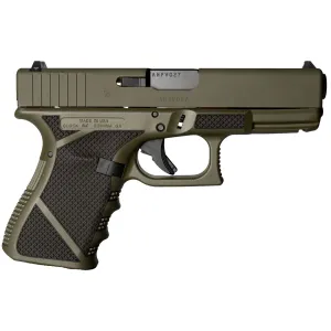 Weapon Works UI1950203-228082 G19 Gen3 Compact Frame 9mm Luger 15+1 4.02 in Black Steel Barrel, OD Green Serrated Steel Slide, OD Green w/ Diamond Stippling Polymer Frame w/Picatinny Rail, USA Made, Pistol
