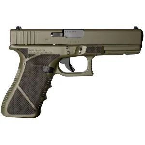Weapon Works G22 Gen3 Full Size Frame 40 S&W 15+1 4.49 Black Steel Barrel, OD Green Serrated Steel Slide, OD Green w/Diamond Stippling Poly Frame w/Pic Rail, Ambi, Pistol