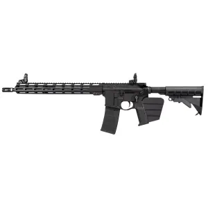 Raptor Defense RD105C1 RD-15 *CA Compliant 5.56x45mm NATO 10+1 16, Black, Billet Rec, 15 M-Lok Handguard, M4 Style Stock with QD Mount, Featureless Paddle Grip, Flip-Up Sights, Ambi Trigger, A2 Muzzle Brake, Includes Soft Case, Rifle