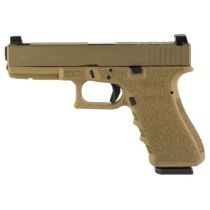 Glock 22X Gen3, Striker Fired, Semi-auto, Polymer Frame Pistol, Full Size, 40 S&W, 4.49 in Barrel, Matte Finish, FDE, Suppressor Height Sights, 15 Rounds, 2 Mags, Glock OEM Rail, Static Laser Stipplin