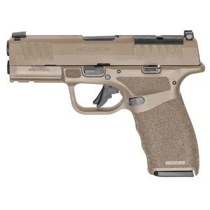 Springfield Hellcat Pro, Striker Fired, Semi-auto, Polymer Frame Pistol, 9MM, 3.7 in Hammer Forged Barrel, Cerakote Finish, Desert Flat Dark Earth Polymer Frame, Textured Grip, Tritium Front Sight, Ta