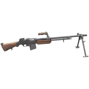 Ohio Ordnance Works, Inc 1918 Browning Automatic Rifle, Self Loading Rifle, Semi-automatic, 30-06, 24 in Barrel, 1:10 Twist, Flash Hider, Black Phosphate Finish, Walnut Stock, 1:10, 20Rd, Leaf type rear sight with open U-notch battle sight 1918A3-02