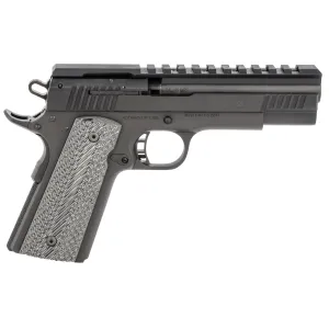 Rock Island 56790 XT Magnum Pro 22 Mag 14+1 5 in All Black Pakerized Bull w/Accessory Rail Barrel & Serrated Slide, Steel Frame w/Beavertail Black G10 Grip, Pistol