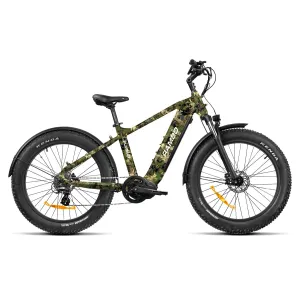 Rambo Bikes R750PFFVWC Pursuit 2.0 Full Frame TrueTimber Viper Woodland Camo, Shimano High Performance 8 Speed, High Torque RTR1000TS Mid-Drive Motor, 20 mph Speed