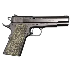 Rock Island 56794 XT Magnum 22 MAG 14+1 5 in Bull Barrel, Exclusive Black Armor Cerakote Barrel/Frame w/Beavertail/Serrated Slide, Skeltonized Trigger, Green G10 Grip, Grip Safety, Pistol