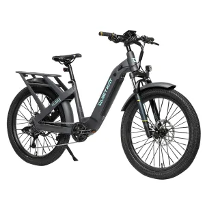 QuietKat Inc VIL-50-DNM-16 Villager Denimt Small/Med Framet Shimano 7-speedt 500 Watt Motort 20 mph Speed