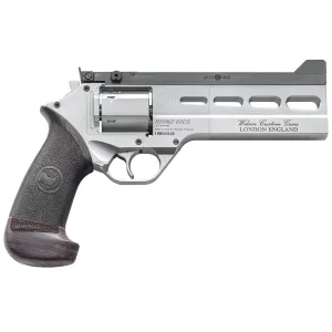 Chiappa 340302 Rhino Match Master 38 Special 6 Shot, 6 in Gray PVD Steel Vent Rib Barrel & Cylinder, Gray PVD Aluminum Frame, Black Hogue Micarta Grip, Exposed Hammer , Revolver