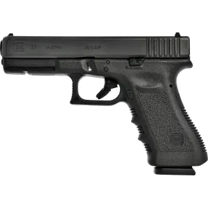 Glock 37 Semi-automatic Safe Action Full 45 GAP 4.49 in Black 10 Rounds 2 Mags 3750201, Glock OEM Rail Right Hand Fixed Sights 3750201 Polymer Matte