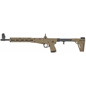 Kel-Tec Model Sub 2K, 9 Carbine, Semi-automatic Rifle, 9MM, 16.1 in Barrel, Tan, Black Stock, Adjustable Sights, 10Rd, For Glock OEM 19 Magazine SUB2K9GLK19BTAN