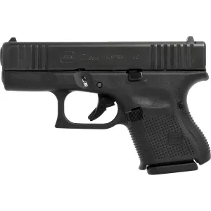 Glock 27, GEN 5, Semi-automatic, Striker Fired, Sub-Compact, 40 S&W, 3.43 in, Black, Polymer, 9 Rounds, 2 Mags, Fixed Sights, DLC G275US