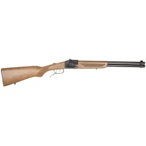 Chiappa 500190 Double Badger 22 LR/20 Gauge 1+1 19 in Blued Steel Barrels, Folding Break Open, Fixed Red Fiber Optic Front/Williams Green Ghost Ring Rear Sights, Checkered Beech Stock & Forend, Double Selective Trigger