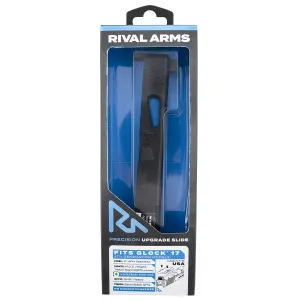 Rival Arms RARA11G104E Precision Slide A1 with RMR Cut Satin QPQ Black 17-4 Stainless Steel MOS Height Tritium Night Sights with White Front Installed for Glock 17 Gen4