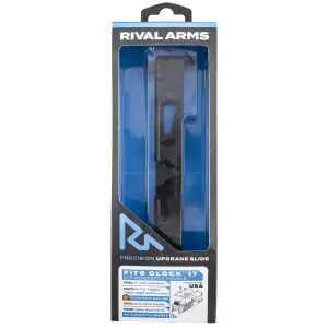 Rival Arms RARA11G105A Precision Slide A1 with Docter Cut Satin QPQ Black 17-4 Stainless Steel MOS Height Tritium Night Sights with Orange Front Installed for Glock 17 Gen4