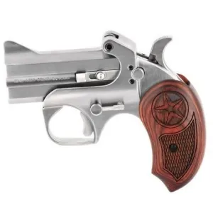 Bond Arms Texas Defender Derringer BATD22MAG, 22WMR, 3 in, Rosewood Grips, Stainless Finish, 2 Rd