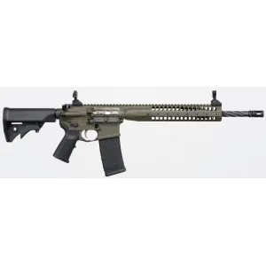 LWRC M6 IC Enhanced Gas Piston Carbine ICER5ODG16, 5.56 NATO, 16.1 in Spiral Fluted BBL, LWRCI Stock, Skirmish Folding Sights, 9 in Modular Rail, OD Finish, Adj Gas Block, 30 Rds