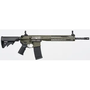 LWRC M6 IC Enhanced Gas Piston Carbine ICER5ODG14P, 5.56 NATO, 14.7 in Spiral Fluted BBL, LWRCI Stock, Skirmish Folding Sights, 9 in Modular Rail, OD Finish, Adj Gas Block, 30 Rds