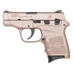 Smith & Wesson M&P Bodyguard, Double Action Only, Semi-auto, Polymer Frame Pistol, Sub-Compact, 380ACP, 2.75 in Barrel, Cerakote Finish, Rose Gold, Fixed Sights, 6 Round, 2 Mags 14027