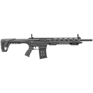 Charles Daly AR-12A, Semi-automatic Shotgun, 12 Gauge 3 in, 18.5 in Barrel, Matte Finish, Black, Front/Rear Flip Sights, Synthetic Stock, 5 Rounds 930.192