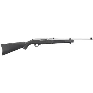 Ruger 10/22 Takedown, Semi-automatic Rifle, 22 LR, 18.5 in Takedown Barrel, Clear Matte Stainless Steel Finish, Black Synthetic Stock, Adjustable Rear & Bead Front Sight, 10 Rounds, Ballistic Nylon Case 11100