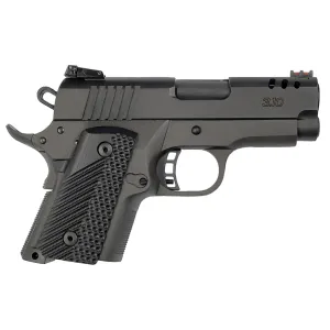 Rock Island 56639 BBR Compact 9mm Luger 10+1., 3.10 in Black Steel Barrel, Black Parkerized Serrated Steel Slide, Black Parkerized Steel Frame w/Beavertail, Black G10 Grip, Pistol