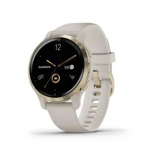 Garmin 010242901 Venu 2S Tundra/Champagne Rechargeable Touchscreen Fitness Watch 27.9mm AMOLED Display Diameter