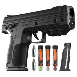 Byrna Technologies LK68300-1-BLK-PEPPER Byrna Le Pepper Kit CO2 .68 7rd Black Rubber Grips