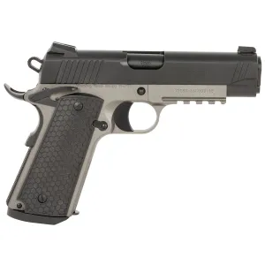 Girsan 392072 MC1911 C Untouchable Compact Frame 45 ACP 8+1 4.40 Black Steel Barrel, Black Serrated Steel Slide, Stainless Steel Frame w/Beavertail & Pic Rail, Black Poly Grip, Pistol