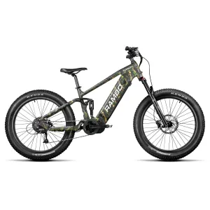 Rambo Bikes R750PFSVWC Pursuit 2.0 Full Suspension TrueTimber Viper Woodland Camo, Shimano High Performance 8 Speed, High Torque RTR1000TS Mid-Drive Motor, 20 mph Speed