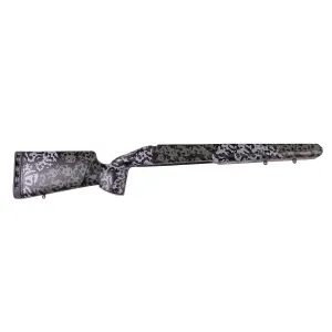 Iota Outdoors 941311100153081211 Kremlin Textured Large Pattern Matte Black Olive Carbon Fiber Fixed with Tikka Factory Sporter Barrel Contouring for Tikka T3 Right Hand