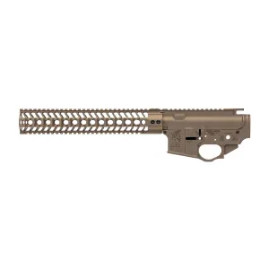 Spikes Tactical Snowflake Lower/Upper Receiver Set, Semi-automatic, 223 Remington/556NATO, Cerakote Finish, Burnt Bronze, Includes 12 in SAR3 Rail STS1630-PT2S
