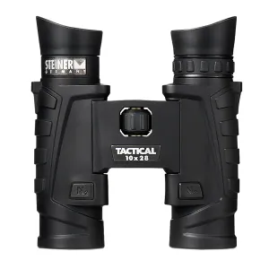 Steiner 2004 T1028 Tactical 10x28mm Roof Prism, Fast-Close Focus, Black Makrolon w/Rubber Armor, Binoculars