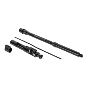 Rosco Manufacturing Bloodline, Saucepack, Barrel, 556NATO, 14.5 in, Mid Length Gas System, Fits AR-15, Nitride Finish, Black, Includes Bolt Carrier Group, Gas Tube and Non Adjustable Gas Block SP-BL-145-556-BCG-GTM-NGB-001
