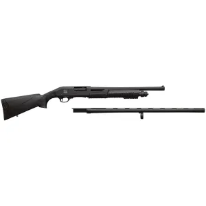 Chiappa 930374 301 Field/Tactical Full Size 12 Gauge Pump 3 5+1 18.50/28 Black Steel Vent Rib Barrel, Black Aluminum Receiver, Black Synthetic Stock, Shotgun