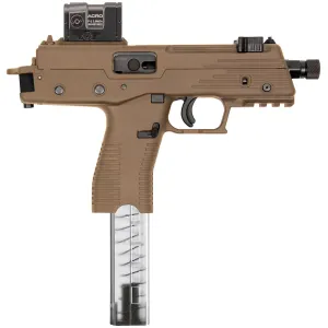 B&T TP380 .380 ACP 5" 1:9" 1/2x28 Bbl Coyote Pistol Package w/Aimpoint ACRO P-2, Telescopic Brace Adapter, (1) 15rd & (1) 30rd Mags BT-42001-US-CT-TB