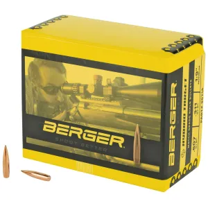 Berger Bullets Hybrid Target 26714, .264 Diameter, 6.5MM, 140 Grain, Boat Tail Hollow Point, 500 Count 26714
