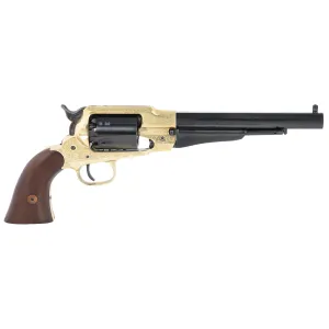 Pietta PF58BRE448 1858 44 Cal 6rd 8 in Blued Barrel & Cylinder, Engraved Brass Frame, Walnut Grip, Brass trigger Guard & Backstrap Black Powder, Handgun