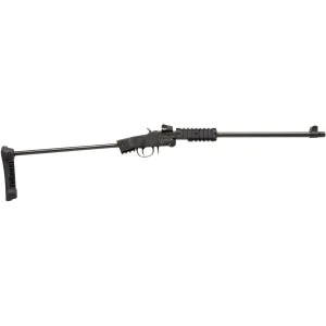 Chiappa 500265 Little Badger Xtreme Full Size 22 LR 1 Shot, 16.50 Black Steel Threaded Barrel, Black Quad Pic Receiver, Black Fold Steel Rod Stock, Right Hand, Rimfire Rifle