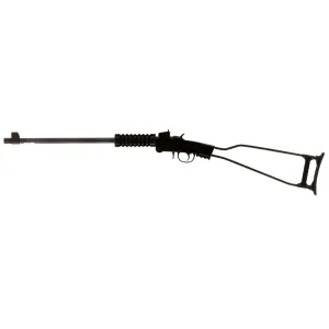 Chiappa 500145 Little Badger Full Size 17 HMR 1 Shot, 16.50 in Black Cerakote Steel Threaded Barrel, Black Cerakote Quad Picatinny Receiver, Black Cerakote Underfolding Wire Frame Stock, , Rifle