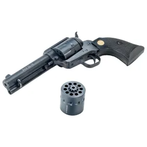 Chiappa CF340155D SAA 1873 Medium Frame 22 LR 22 WMR 10 Shot, 4.75 in Blued Steel Barrel, Blued Steel Frame, Blued Cylinder, Black Polymer Grip, Exposed Hammer , Revolver