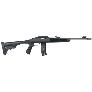 Mossberg Model 702 Flex Rifle 37064, 22 Long Rifle, 16.3 in BBL, Semi Auto, 6-Pos FLEX Black Stock, Blued Finish, 25+1 Rds