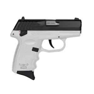 SCCY Industries CPX-4CBWT CPX-4 380 ACP 10+1 2.96 in White Polymer Serrated Black Nitride SS Slide Finger Grooved White Polymer Grip, Pistol