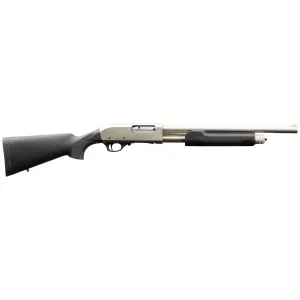 Charles Daly 930228 301 Tactical 12 Gauge Pump 3 in 5+1 18.50 in Black Vent Rib Barrel, Nickel Aluminum Receiver, Fixed Black Synthetic Stock, Shotgun