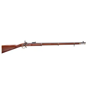 Taylors & Company 210033 Enfield Whitworth 451 Cal Percussion Musket Cap 36 in Browned Hexagonal Barrel, Color Case Hardened Rec, Walnut Stock, Ladder Sight Black Powder, Rifle