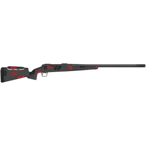 Fierce FCRFP7MM0820BR Carbon Rival FP 7mm-08 Rem 4+1 20 Carbon Fiber Match Grade Threaded Barrel, Black Cerakote Drilled & Tapped Steel Receiver, Adj Cheek Riser Blood Red Camo Carbon Fiber Stock, Rifle