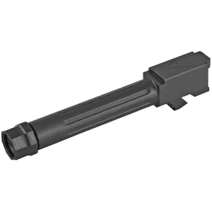 Agency Arms Mid Line Barrel MLG19T/FDLC, 9MM, Black Nitride Finish, Threaded And Fluted, Fits Glock 19 MLG19T/FDLC