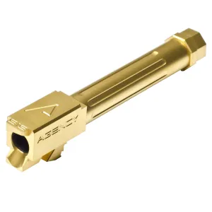 Agency Arms Mid Line Barrel MLG19T/FTIN, 9MM, Titanium Nitride Finish, Threaded And Fluted, Fits Glock 19 MLG19T/FTIN