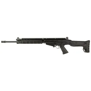DS Arms SA58, Improved Battle Carbine, Semi-automatic Rifle, 308 Winchester/762NATO, 18 in Barrel, Duracoat Matte Finish, Black, Adjustable B.R.S. Folding Battle Rifle Stock, Adjustable Sights, 20 Rounds, 1 Magazine SA5818-IBR-A