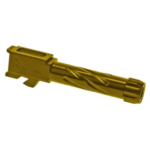 Rival Arms RA20G602E Precision V1 Drop-In Barrel 9mm Luger 3.43 in Gold PVD Finish 416R Stainless Steel Material with Threading for Glock 26 Gen3-4